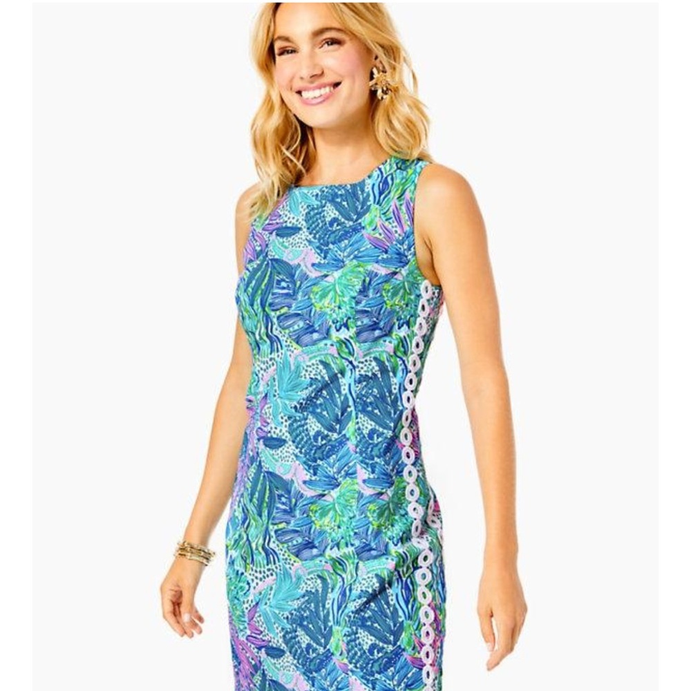 NWT Lilly Pulitzer Mila Stretch Shift Dress Size 10 Holiday in the Sun